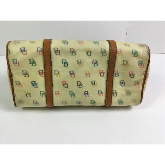 Vintage Dooney &‎ Bourke Shoulder Hand Bag Coated Canvas  Logo Pocketbook Purse - Picture 4 of 10